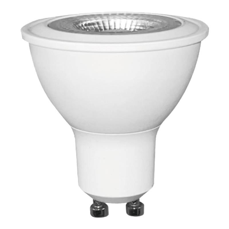 Plastikowo-aluminiowy, hybrydowy, dzielony klosz lampy LED GU10